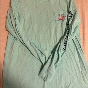 Vineyard Vines Aqua Long Sleeve Tee